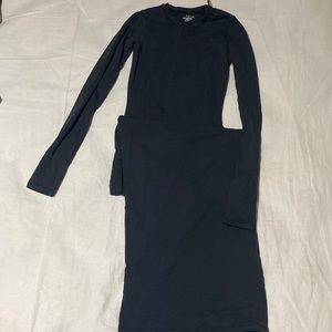 Skims smooth lounge long sleeve dress